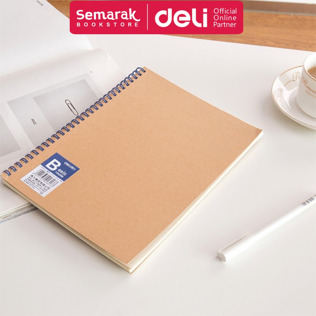 

Deli A560-06 Spiral Notebook Basic Buku Catatan Polos Ukuran A5 - Kraft [1 Buku @60 Lembar]