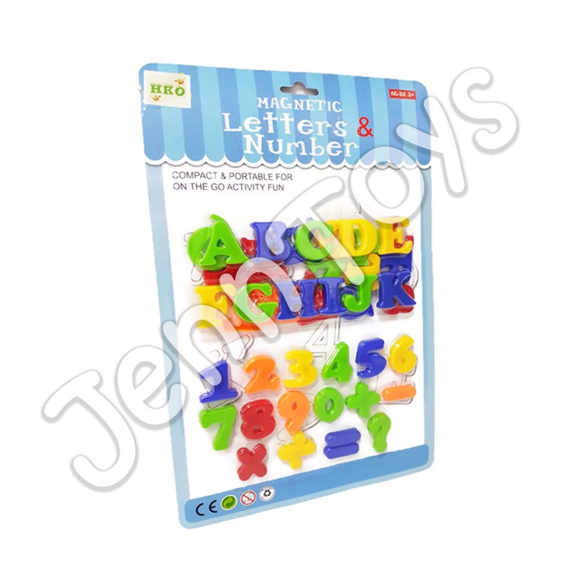 JennToys - Mainan Anak Edukasi Huruf ABC Tempelan Kulkas - Non / Magnet Huruf dan Angka