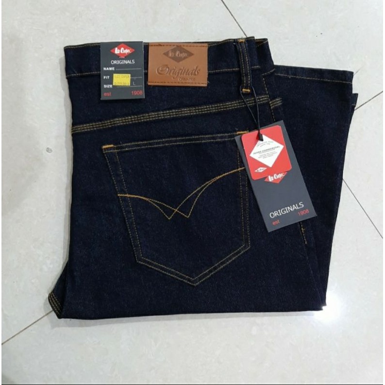 Celana jeans jumbo pria pendek bahan karet Big size 40-52