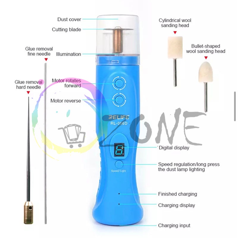 ALAT PEMBERSIH LEM OCA - GRINDER SCREEN GLUE REMOVAL RELIFE RL-056D