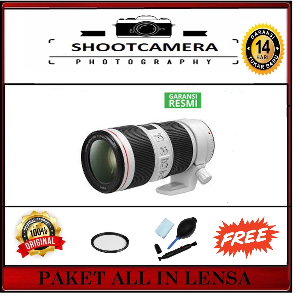 LENSA CANON EF 70-200MM F4 L IS II USM - CANON EF 70-200MM F4 L IS USM
