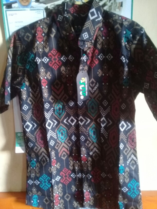Credomenstore Kemeja Batik Songket Hitam / Kemeja Batik Pria Lengan Panjang / Baju Batik Cowok