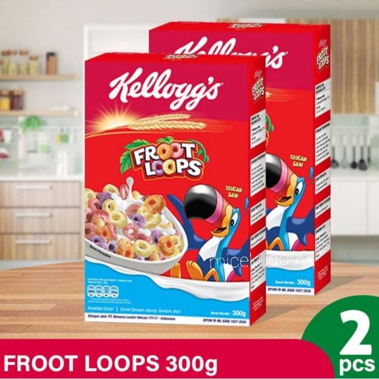 

KELLOGGS FROOT LOOPS 2 x 300GR / KELLOGG'S KELLOGG LOOP CEREAL SEREAL KELLOG KELLOGS