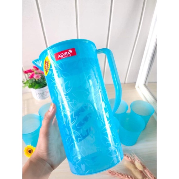 Asvita BPA Free Bahan Plastik Tebal / Teko Set Plastik