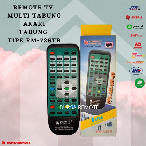 REMOT / REMOTE TV MULTI TABUNG AKARI TABUNG TIPE RM-725TR / ECER DAN GROSIR