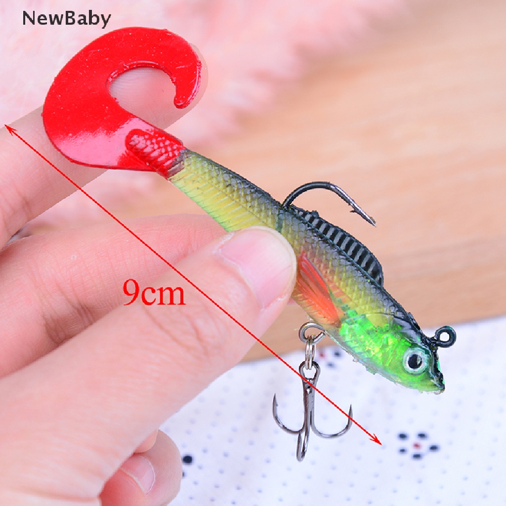 Umpan Pancing Soft Bait Bentuk Cacing Bahan Silikon Ukuran 9Cm 14G