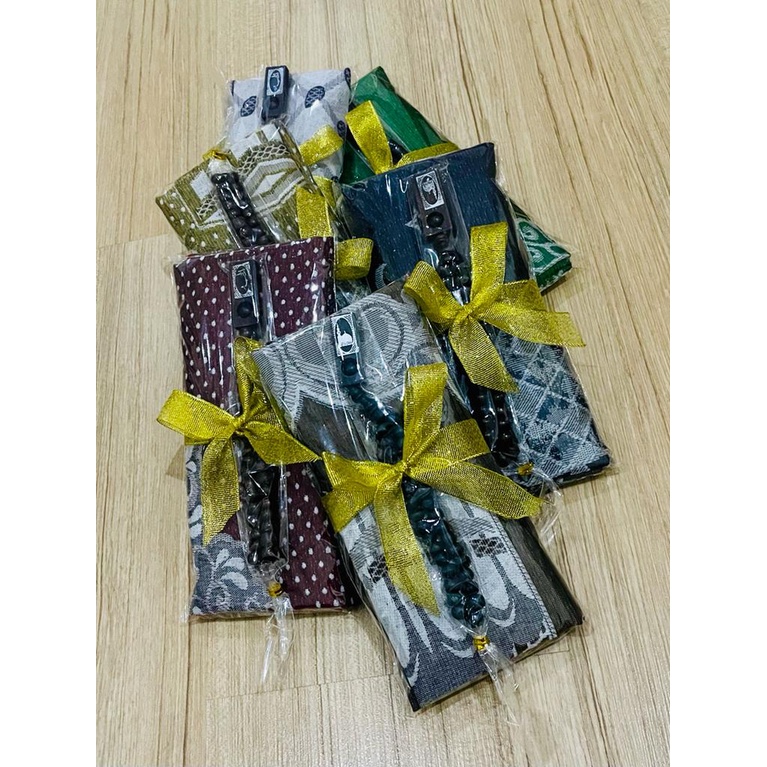 Paket Souvenir Sajadah AL-QUDS + Tasbih Sovenir Parcel Sajadah