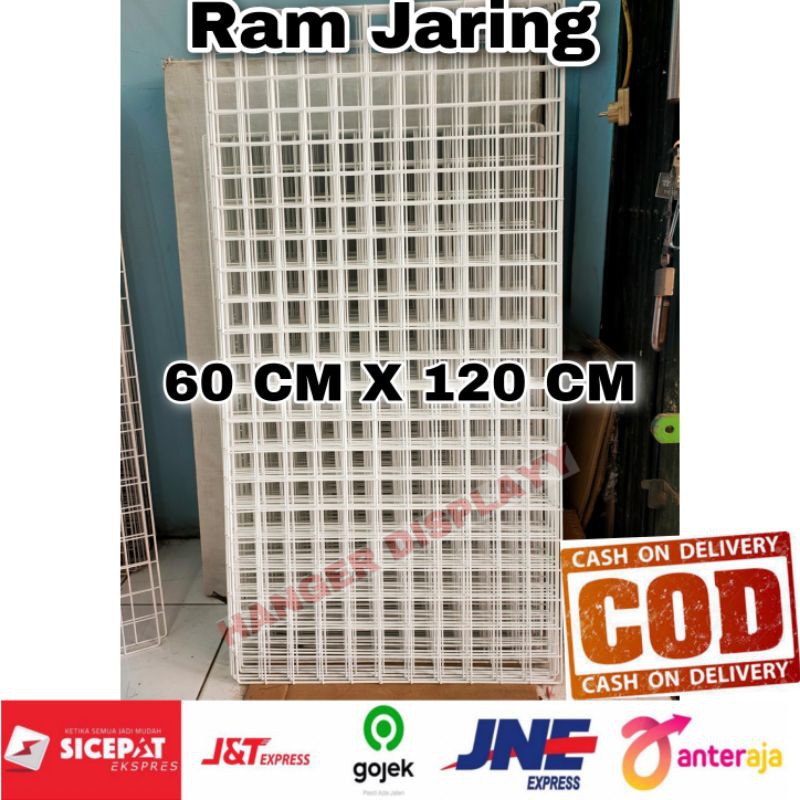 Jaring RAM Dinding/Hijang Hiasan/Wire Grid/Wall Grid 60 x 120  CM | Gantungan Accesories Dan Masker