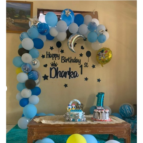 Paket Happy Birthday Dekorasi Backdrop Ulang Tahun Tasyakuran Is Turning One Anak Kertas Jasmine