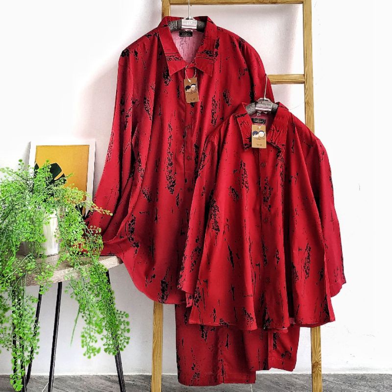 Setelan Celana Anak Perempuan dan Dewasa Lengan Panjang Tabina Bahan Katun Rayon usia 2 tahun hingga Dewasa All Size