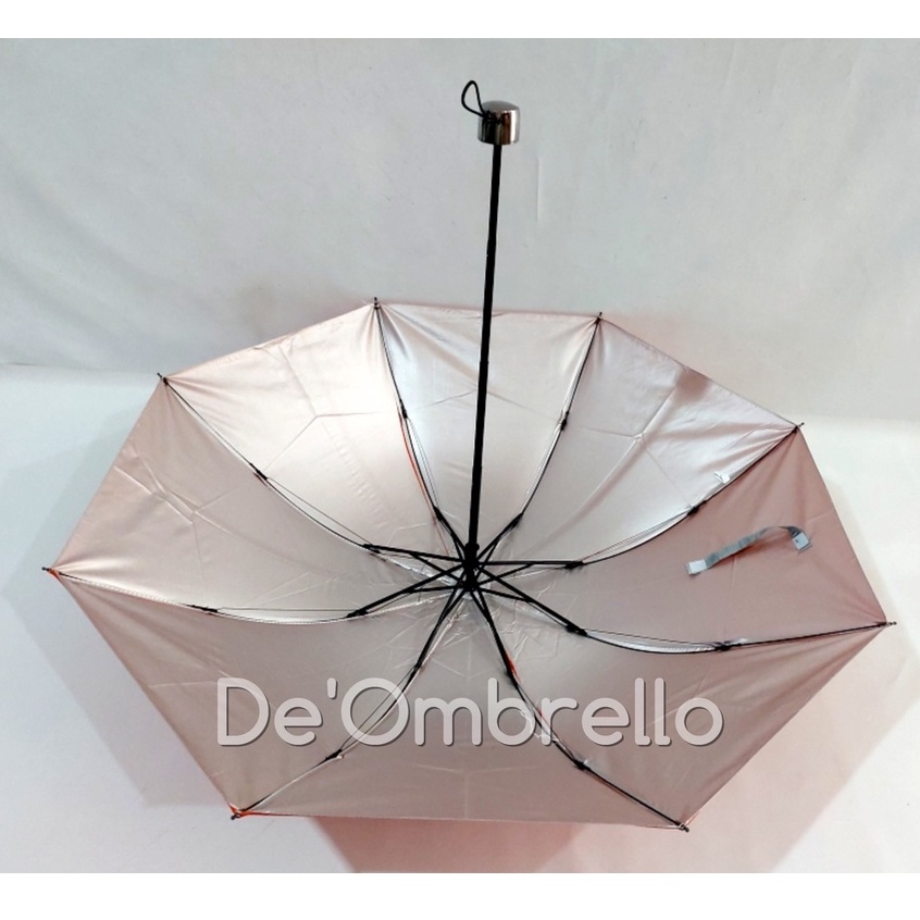 (28)Payung Lipat 4 Polos Dalam Lapis SIlver Anti UV Premium Quality