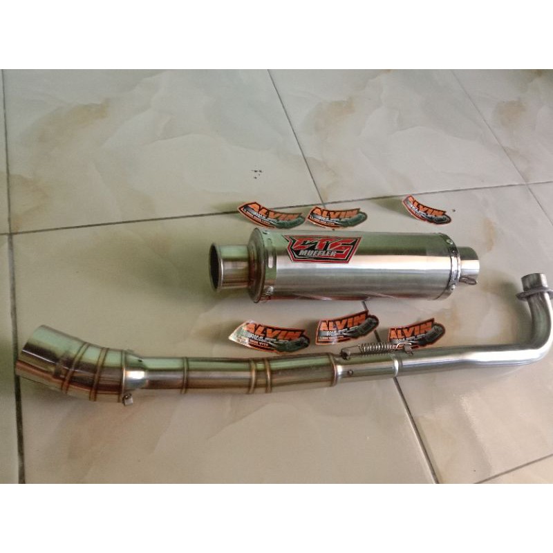 KNALPOT CTS MUFFLER PNP SUPRA JUPITER VEGA KARISMA GREEN SMASH