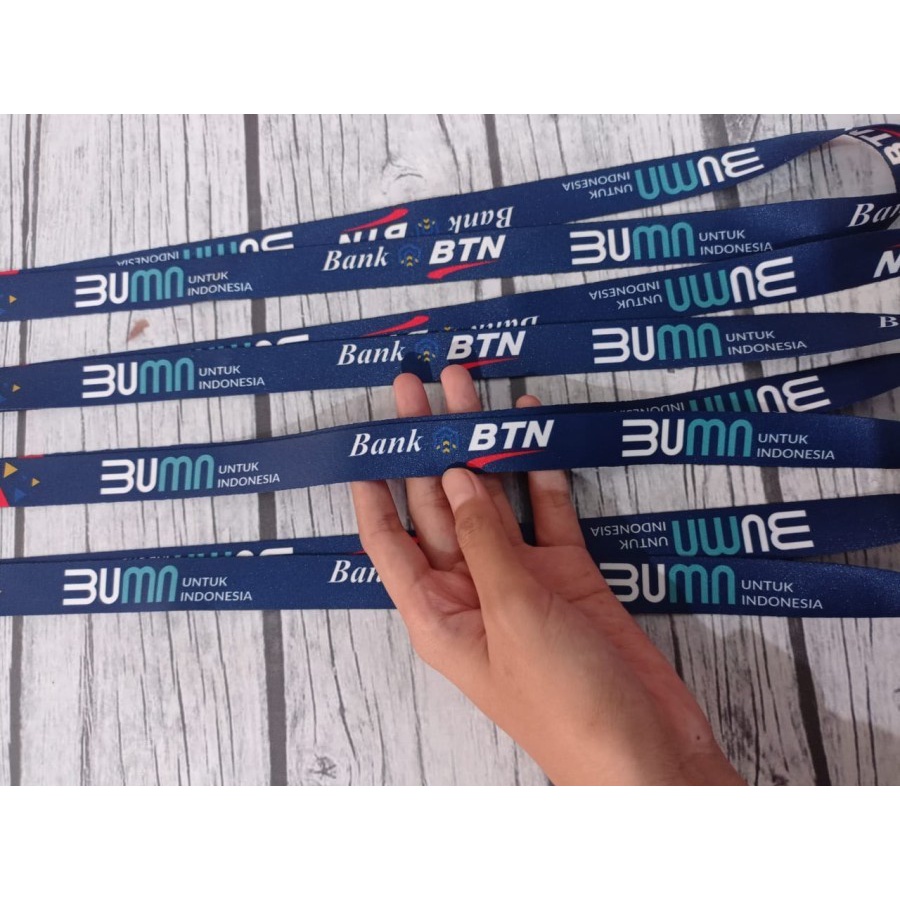 Lanyard Bank BTN BUMN / Lanyard BUMN BTN Full Desain Printing NSS