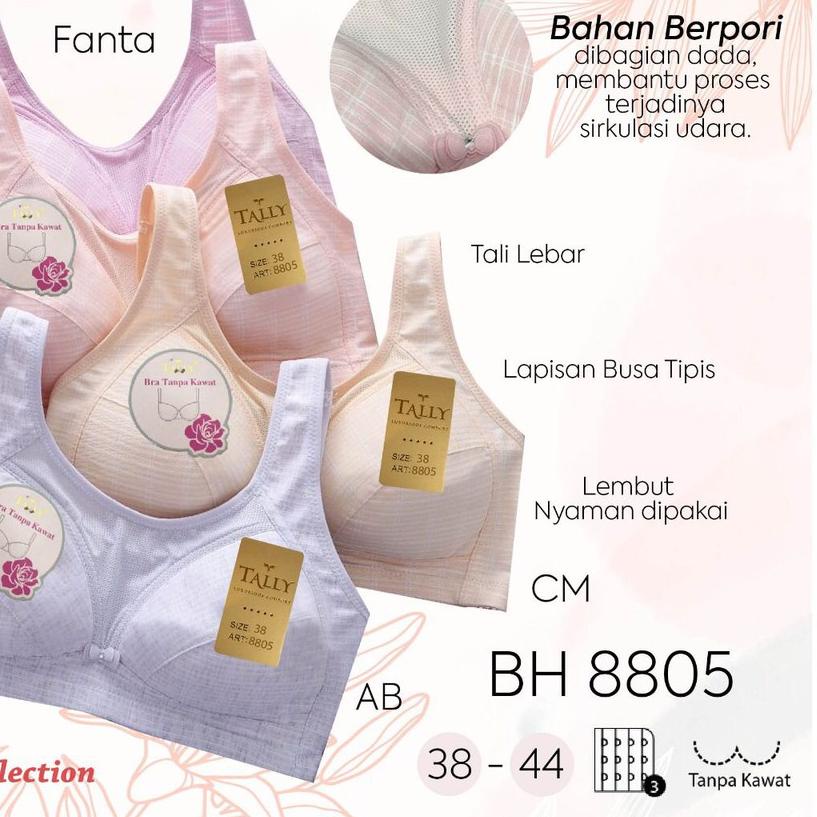 ➱ OdiF Shop 8805 - Bra Comfortable Big Size Big Cup Jumbo Katun Breathable Soft No Cup ℗