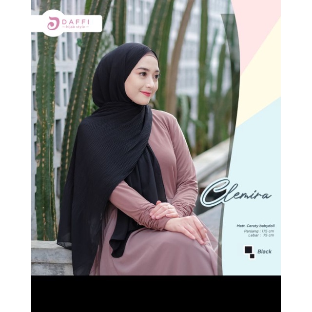 NEW CLEMIRA PASHMINA PLISKET ORI DAFFI HIJAB