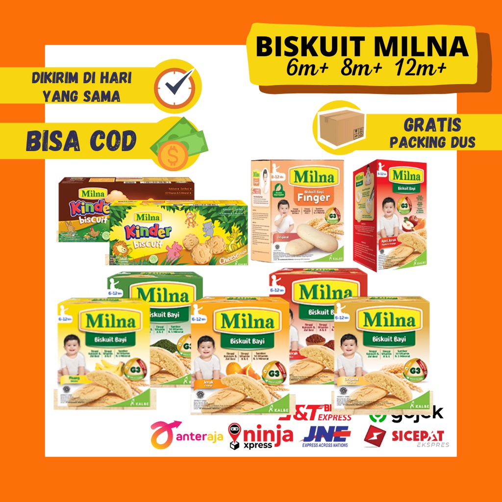 Milna Biskuit Bayi 6 12 Bulan Kinder 1 Tahun Bubur Bayi Finger Food