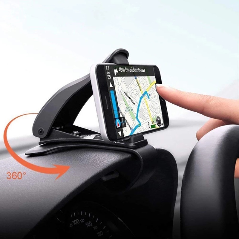 1pc Bracket Stand Holder Handphone / Gps Universal Multifungsi Rotasi 360 ° Untuk Dashboard Mobil