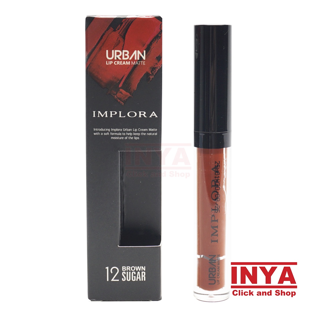 IMPLORA URBAN LIP CREAM MATTE 12 BROWN SUGAR 2.9gr