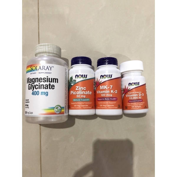 Quatro Formula / Vitamin Covid lengkap / D3 K2 Zinc dan Magnesium NOW Solaray