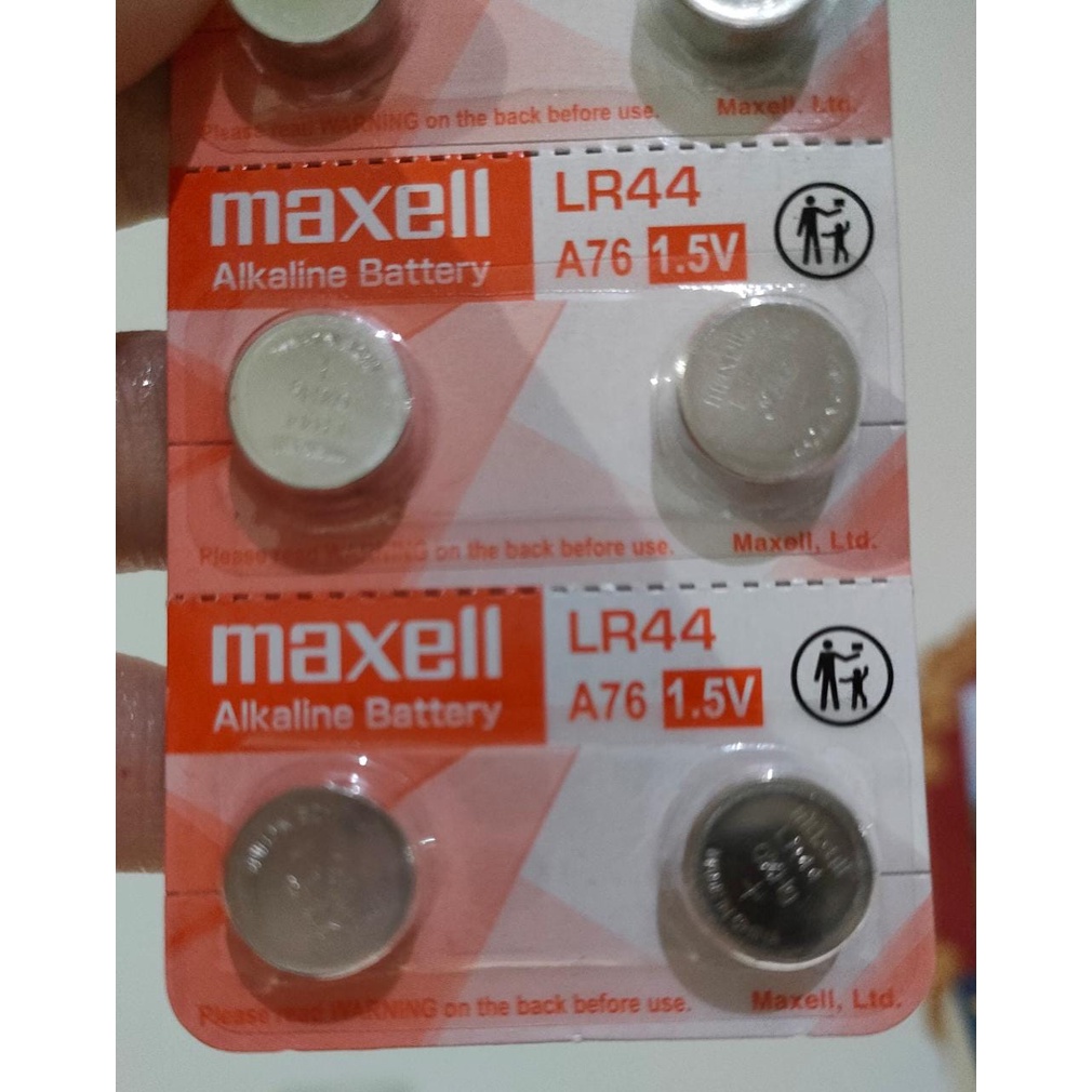 Baterai Alkaline Maxell LR44 - per 2 butir | Baterai Kalkulator Baterai Remote Baterai Jam Baterai Termometer