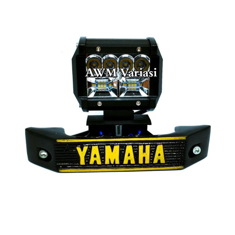 Lampu depan LED Sorot set kumis RX king hitam gold RX king RX spesial Bandung style