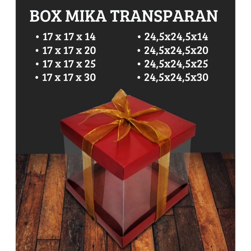 Jual Cake Box Kotak Mika Box Kue Tart Dus Kue Kotak Kue