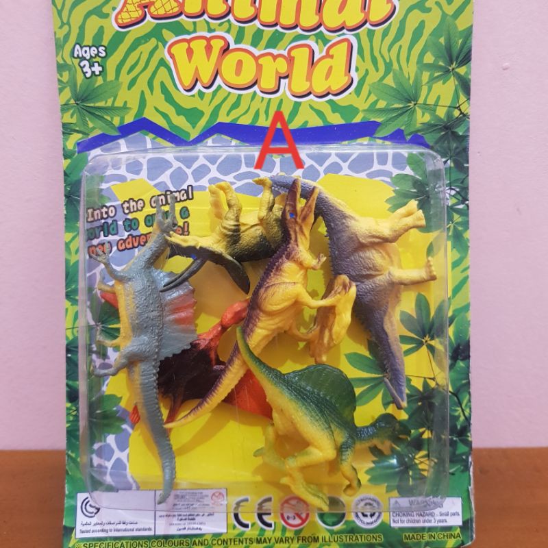 Mainan Set Hewan Animal World Dinosaurus - Mainan Edukasi Hewan Dinosaurus