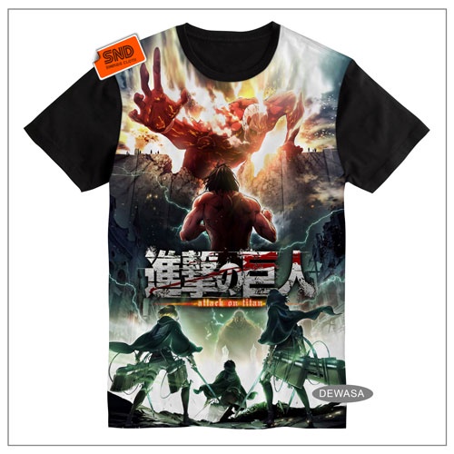Kaos Baju Anime Attack On Titan Dewasa 20 SBL - Pakaian Anime AOT Attack On Titan Pakaian