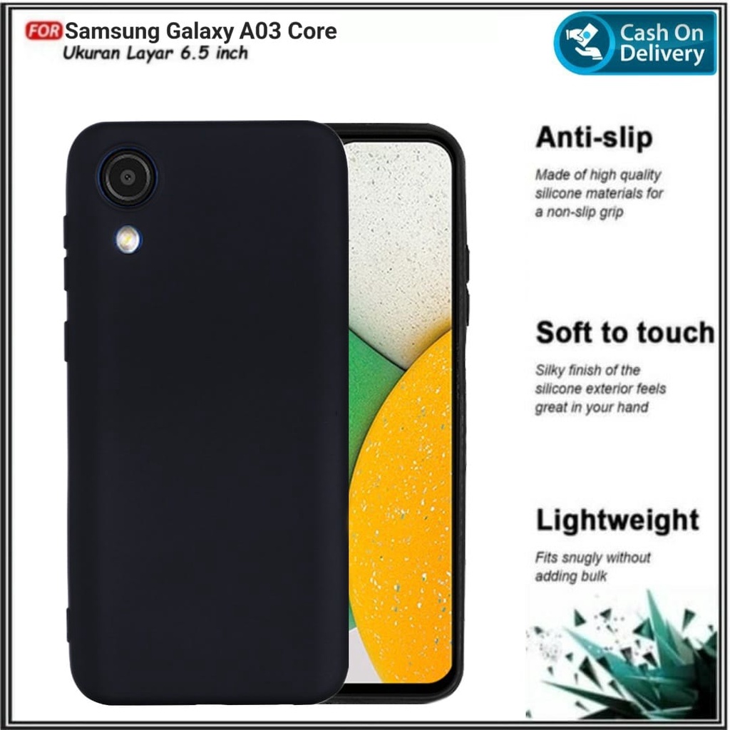 Riyanali_Shop Case Samsung A03 Core / Samsung A03 Soft Case Black Matte Premium Exellent Cover