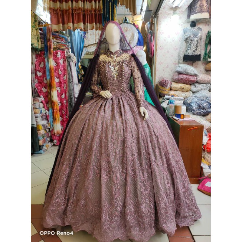 GAUN BARBIE BEREKOR MEWAH TRIDI//BAJU WEDDING TERLARISSS