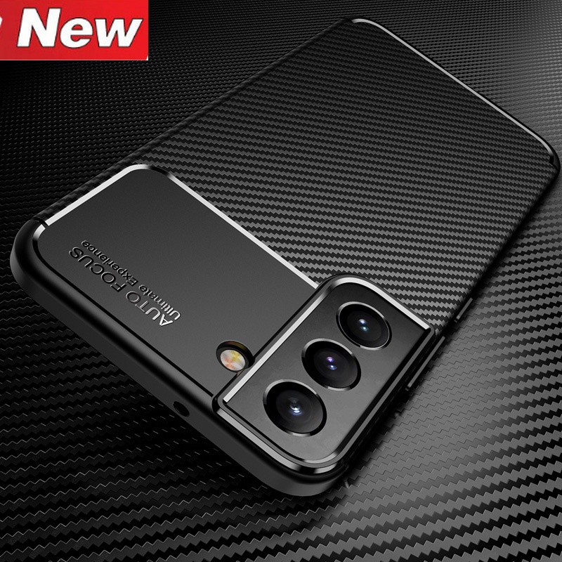 Soft Case Silikon Carbon Fiber Shockproof Cover Samsung Galaxy S22 Ultra S20 FE S21 Plus S21FE S22 Plus