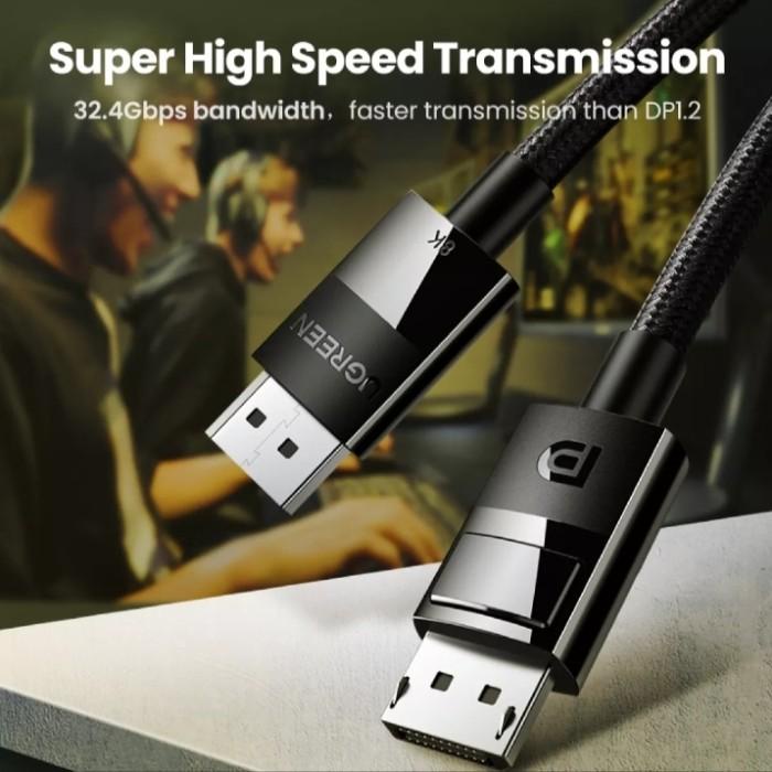 Ugreen Kabel Displayport 1.4 8K/60Hz 32 High Speed 32Gbps