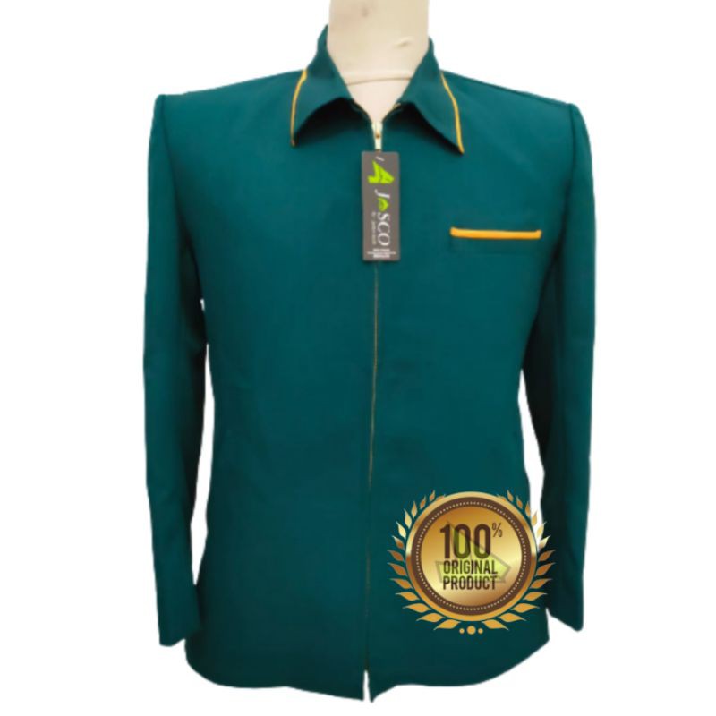 Jual Jasket wool hijau botol by Jascotasik, Jasket santri,Jasket guru