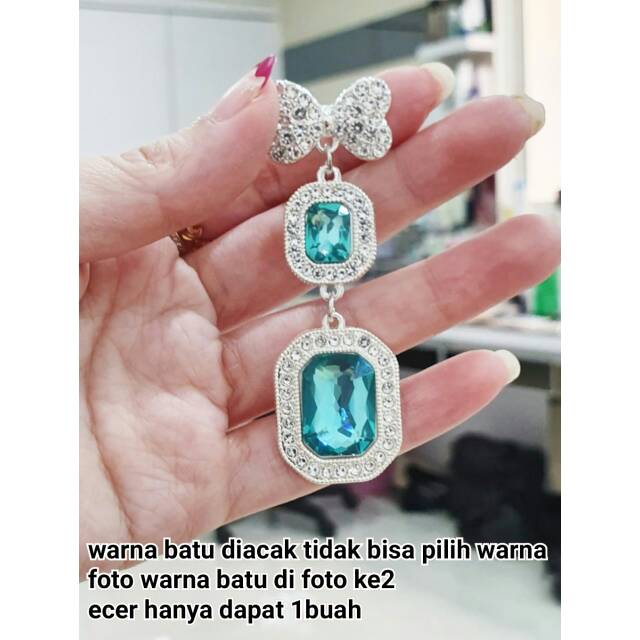 Bros dagu batu besar bros hijab terbaru fashion muslim terbaru fashion edisi lebaran