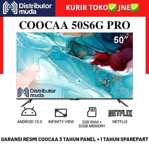 Ready&Siapkirim Coocaa Led Tv Digital 50 Inch Android 10 Smart Tv 50S6G Pro