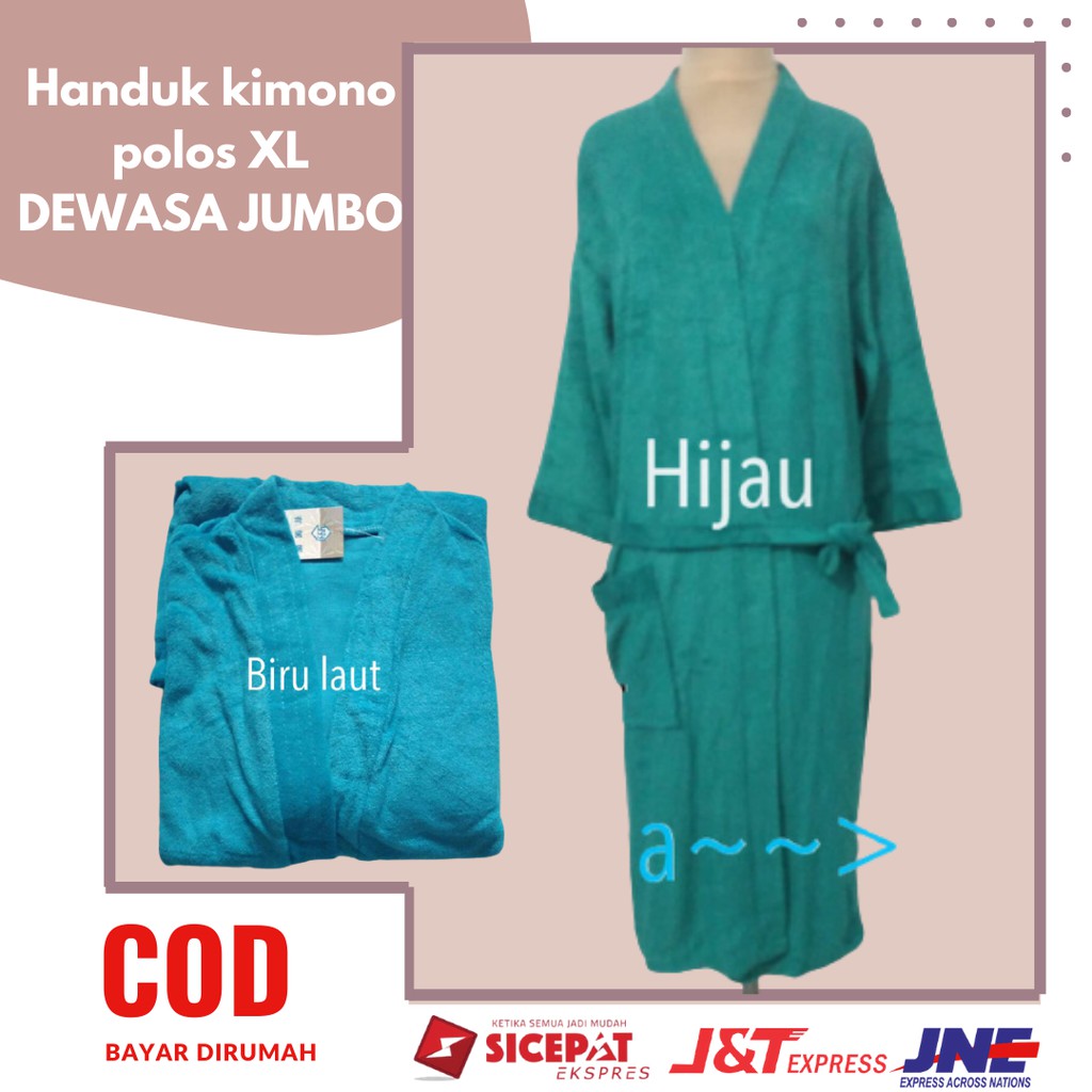 Kimono Mandi Handuk Dewasa Jumbo Polos Murah Vt D0o5