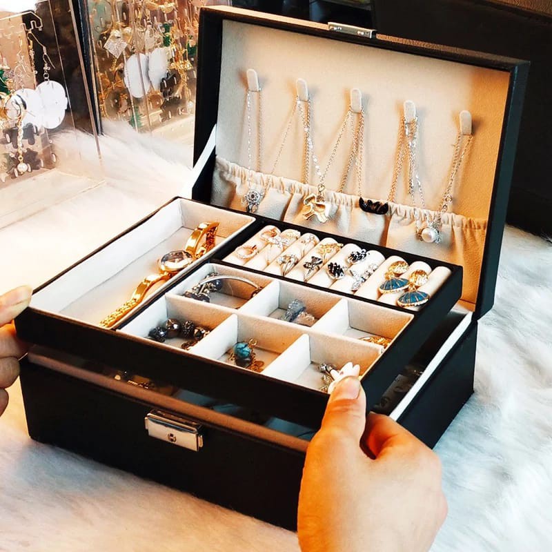 Kotak Tempat Perhiasan dan Aksesoris Emas Antam / Promo Jewelry Box Organizer / Tempat Penyimpanan Cincin Gelang Kalung