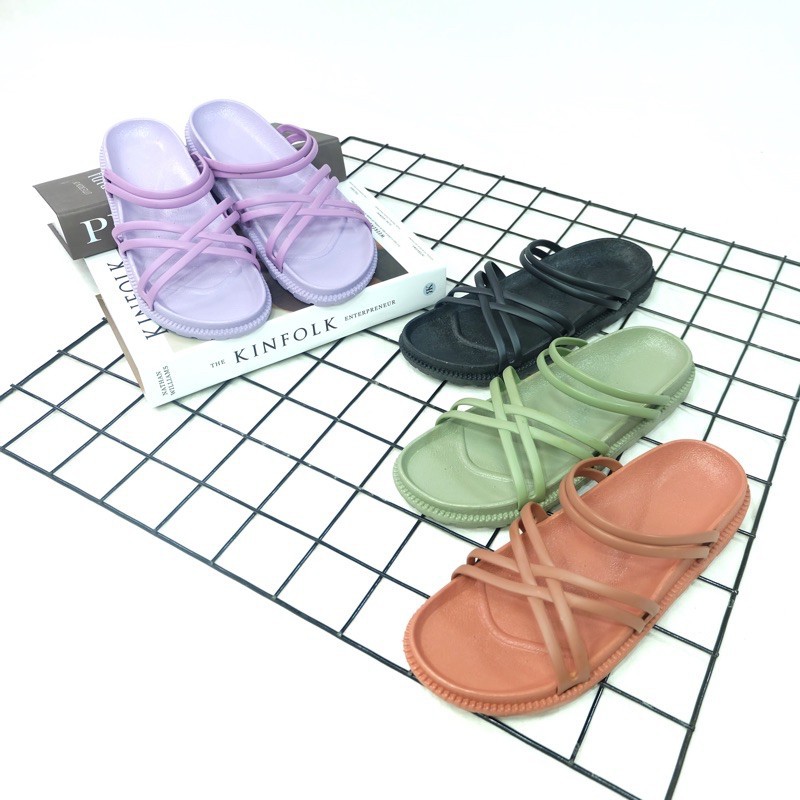 ANDIN Sandal BOLONI slop tali/sandal BOLONI wanita/sandal fashion wanita