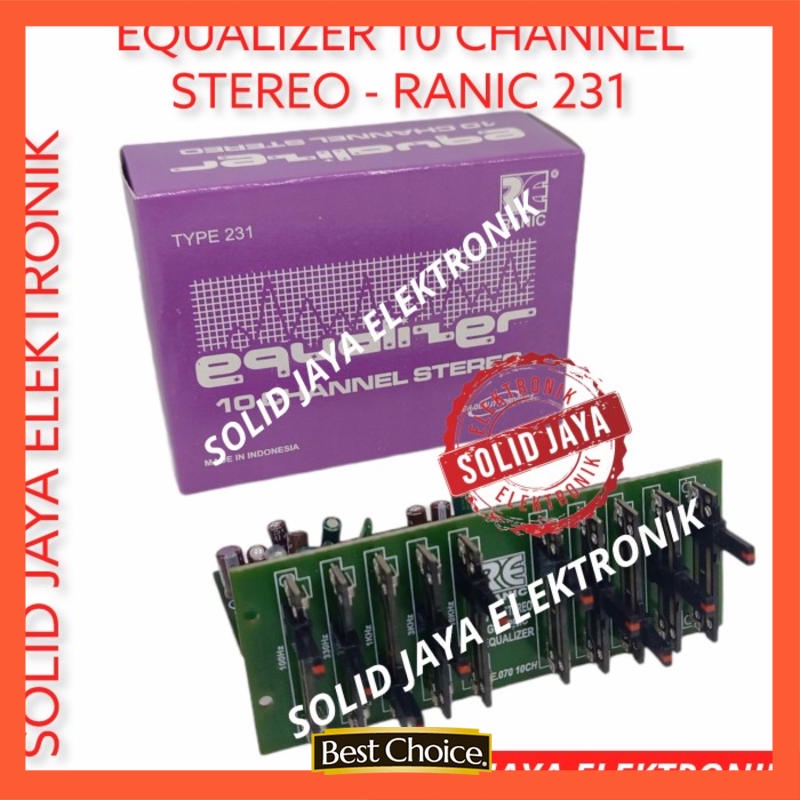KIT EQUALIZER 10 CHANNEL EKUALISER EQUALISER 10 CHANEL RANIC 231