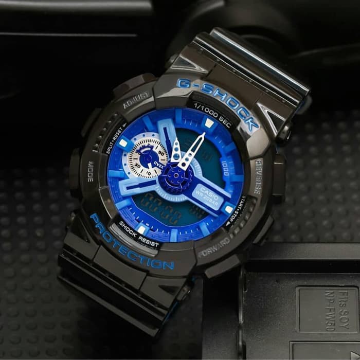 TERMURAH new casio gshock ga110 g shock ga 110 premium plat biru glosy Murah