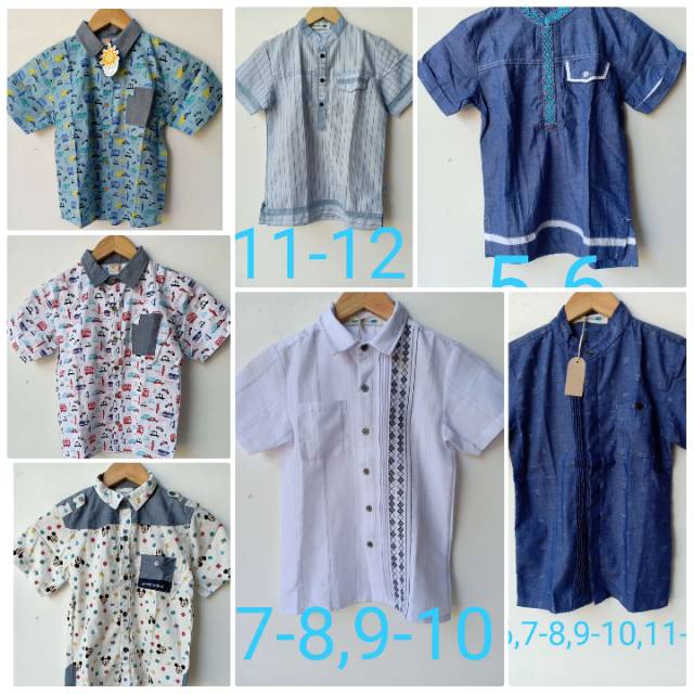 Kemeja anak little M dan aero boys