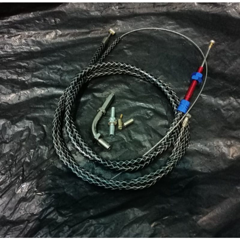 Kabel kopling karbon Thailand ORI ginal variasi motor Vixion Satria Fu Gl Nija RX king dll universal-2