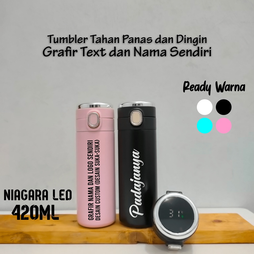 Jual Tumbler Niagara Smart Custom Desain Grafir Nama Dan Logo Sendiri Shopee Indonesia 4029