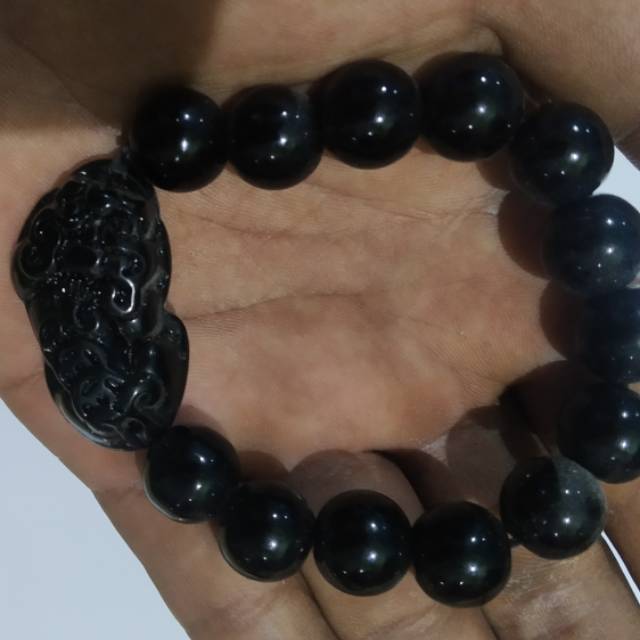 Gelang batu black onyx