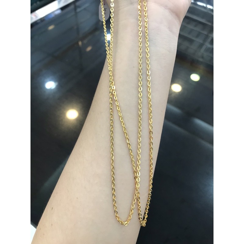 Kalung nori padat dewasa emas kadar 375