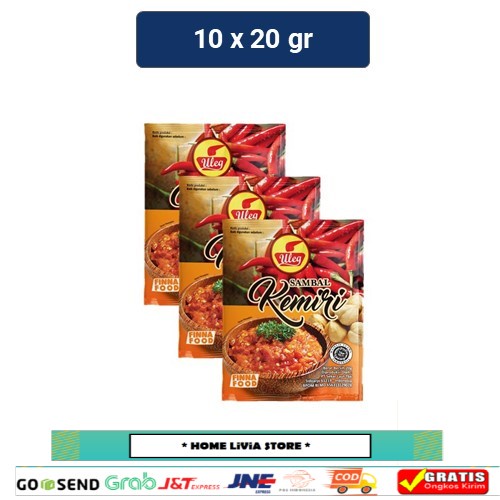 

Finna Sambel Uleg Kemiri Sachet 10 x 20 gr