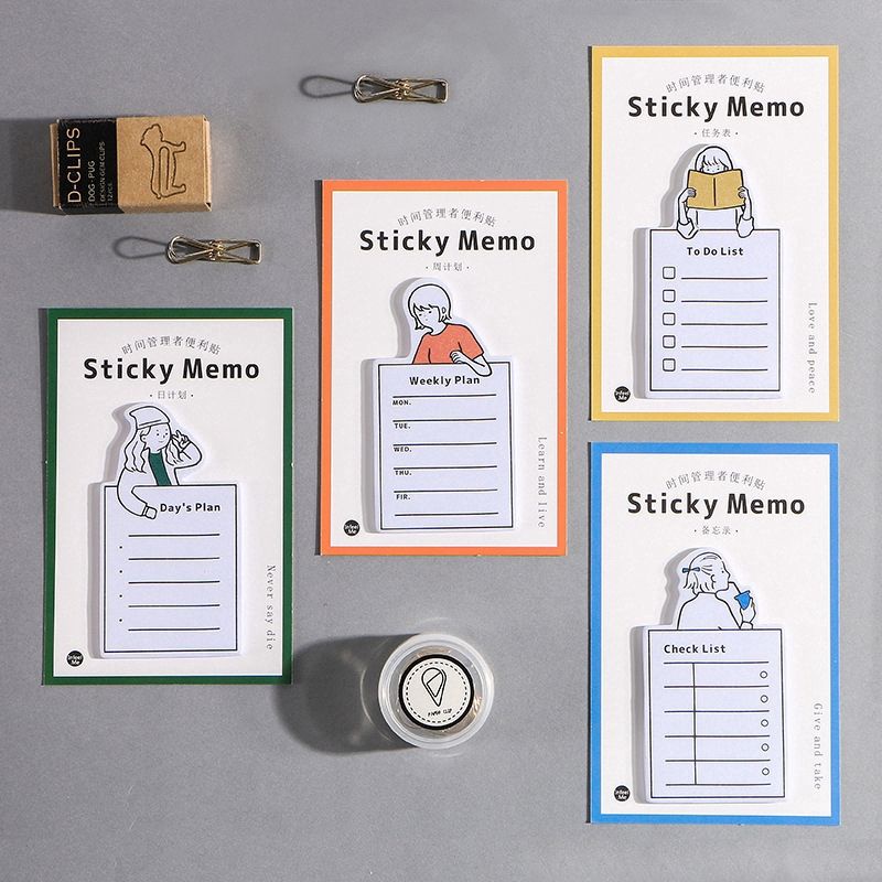 

30 LEMBAR STICKY MEMO TEMA THE GIRL CUTE GIRL LUCU MURAH DIY DIARY