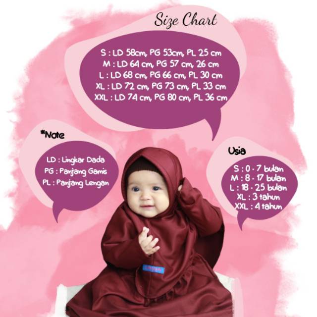 Gqmos Ciara by Zalira kids/gamis bayi/gamis anak
