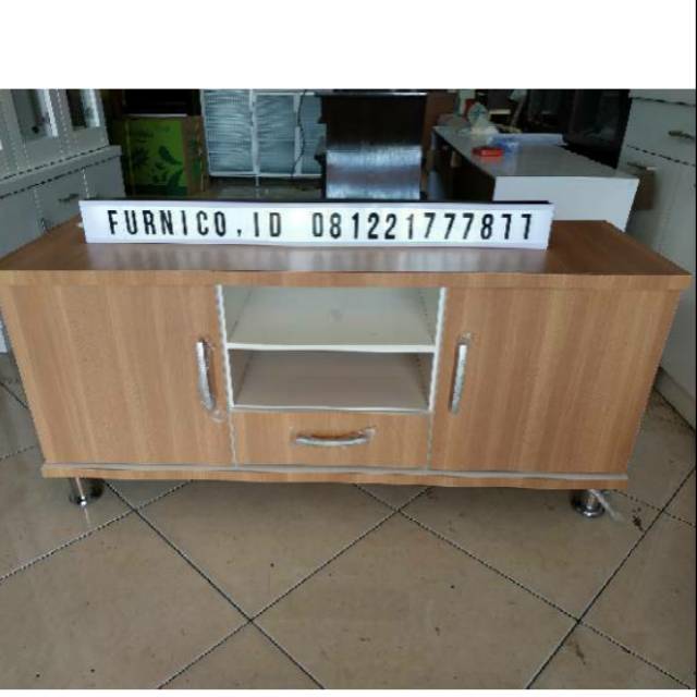 Rak TV / lemari TV full kayu teakblok, finishing HPL 120  FREE ONGKIR JAKARTA & BANDUNG