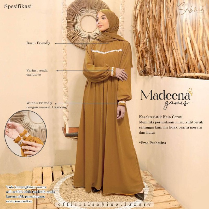 Gamis Dewasa MADEENA DRESS by SABINA LUXURY